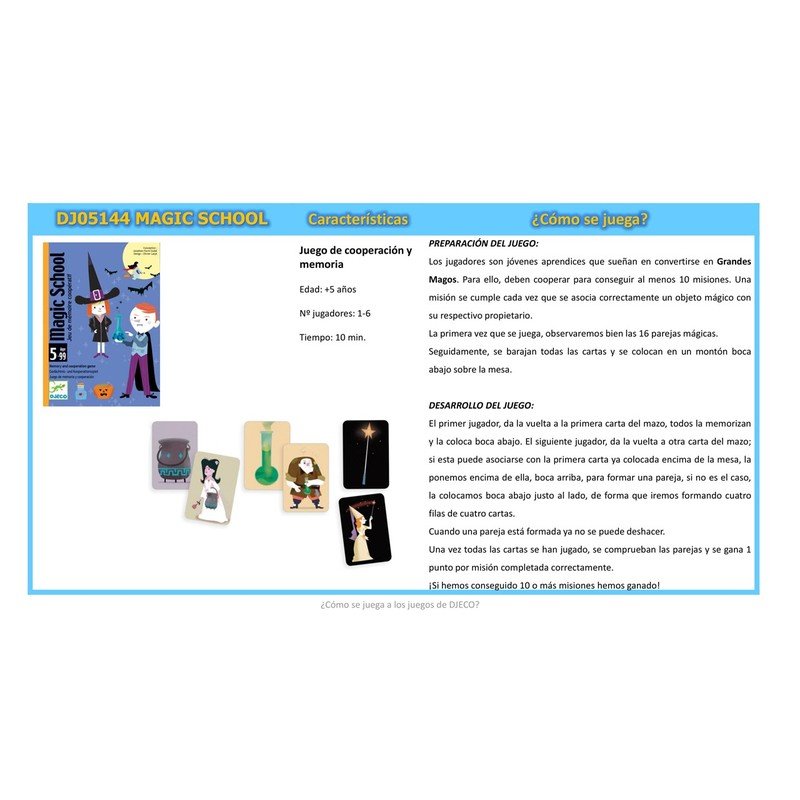 Cartas Magic school - Imagen 2