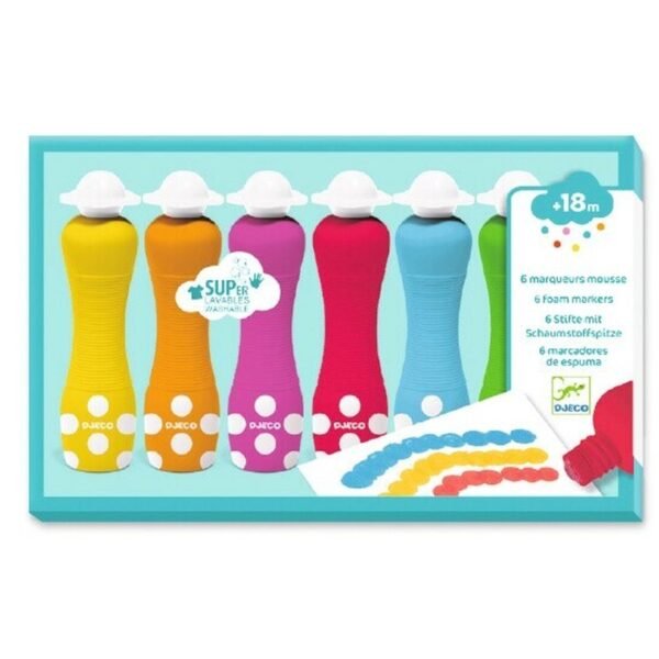 Colores para peques 6 marcadores de espuma